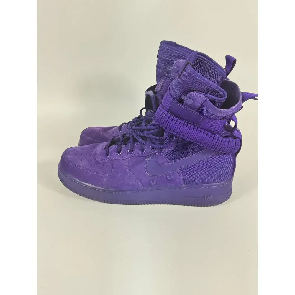 Nike SF Air Force 1 AF1 High Purple Dynasty Suede 864024-500 Mens Sz 11 2017